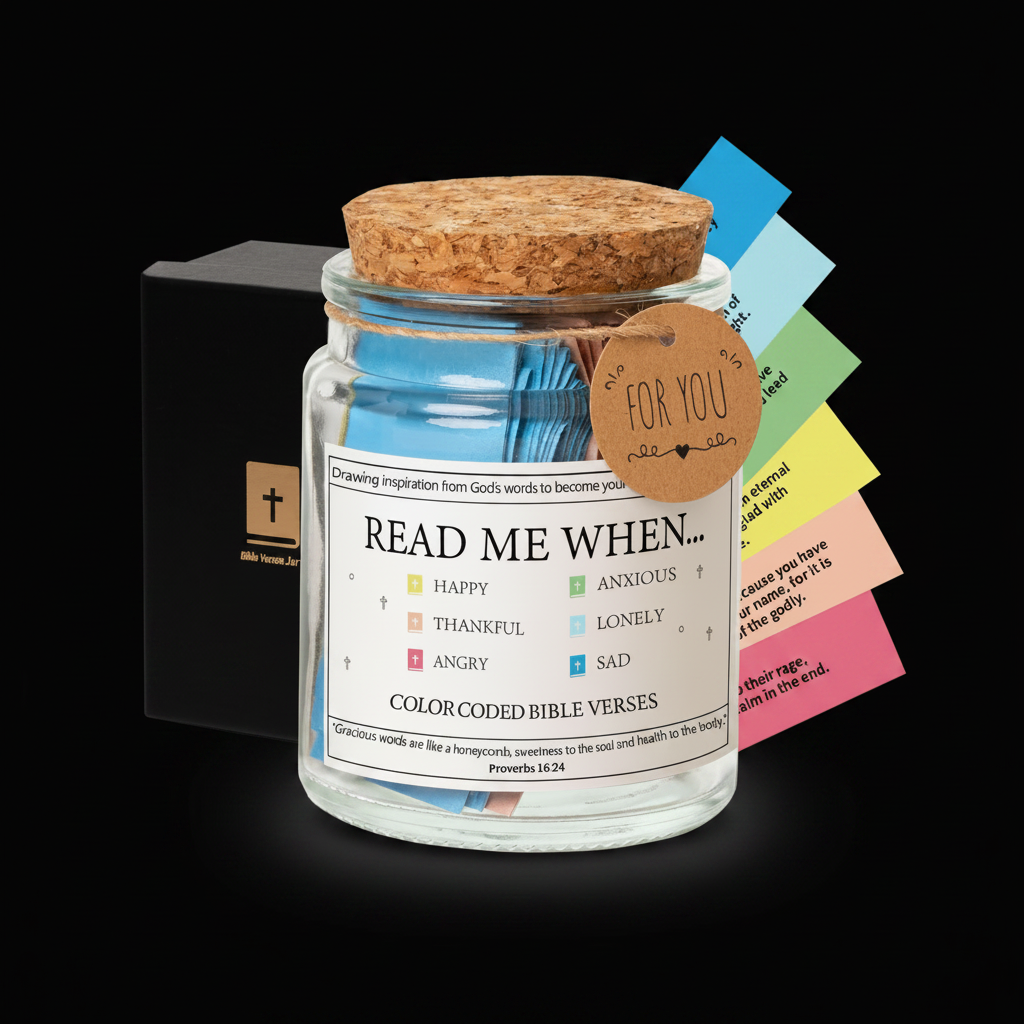 Bible Verse Jar Full Scene — Dark Background